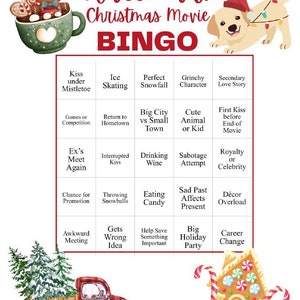 Hallmark Bingo 20 Cards, Hallmark Christmas Movie Bingo, Hallmark Bingo ...