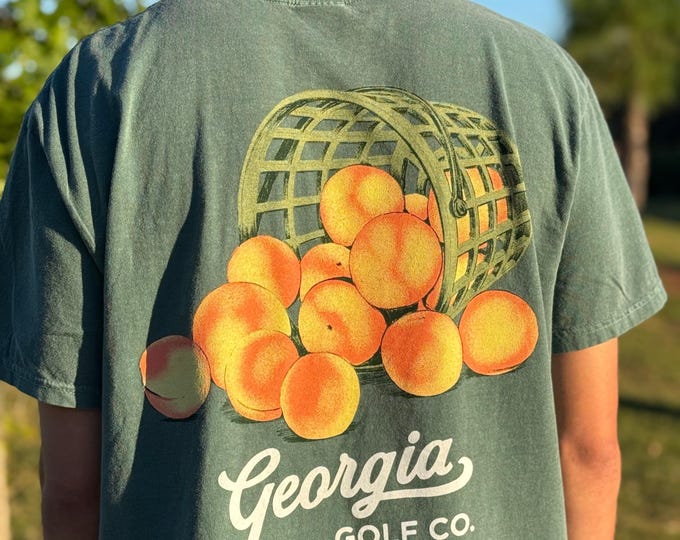 Green Georgia Range Bucket T-Shirt: Comfort Colors Screen Print