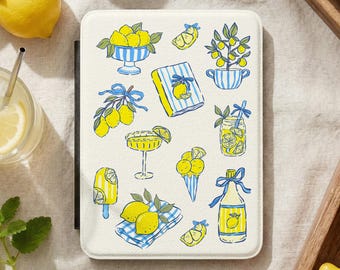Étui pour Kindle d'Amalfi Lemon pour Paperwhite 12e génération Colorsoft Saffiano Cover