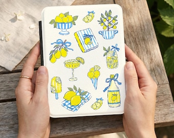 Funda Kindle Amalfi Lemon para Paperwhite de 12.ª generación con cubierta Colorsoft Saffiano.
