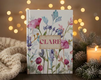Diario floreale personalizzato: diario personalizzato con nome per le donne