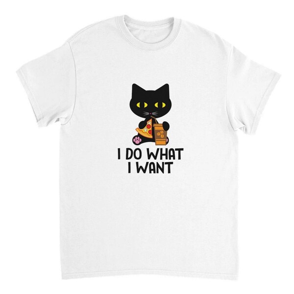 Lustiges Katzen T-Shirt, Weißes Unisex Shirt mit Katzen Motiv, Katzen Mama, Haustier, Süß, Niedlich, Geschenk für Sie, Katzenbesitzer