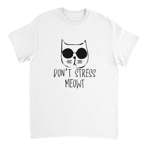 Katze T-Shirt, Weißes Unisex T-Shirt, Lustiges T-Shirt, Katzen Spruch, Haustier, Geschenk für Sie, Geschenk für Katzenliebhaber, Sprüche
