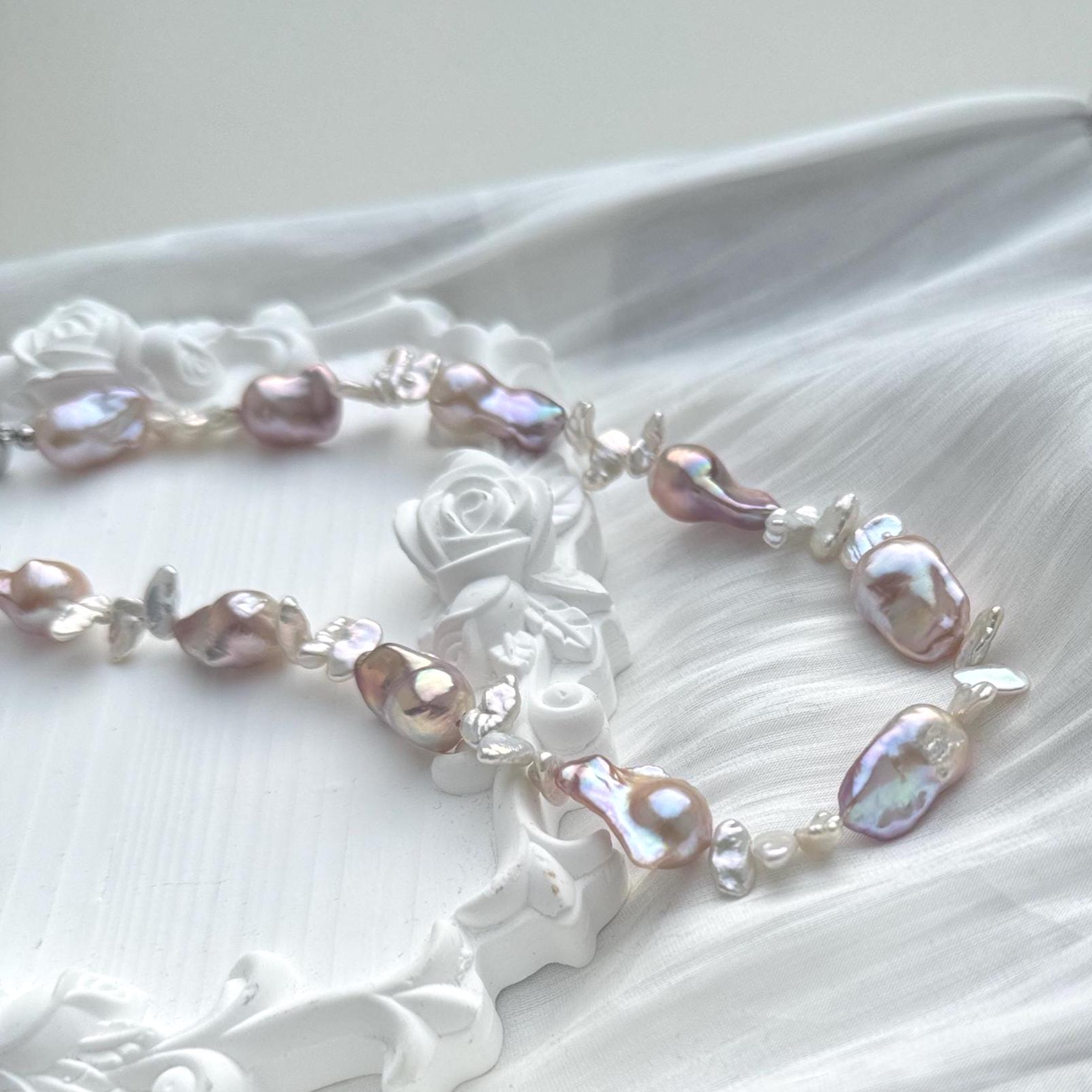 Grosse Perle Baroque D'eau Douce Naturelle - 18x21mm, N13, Rose, Plaqué Or