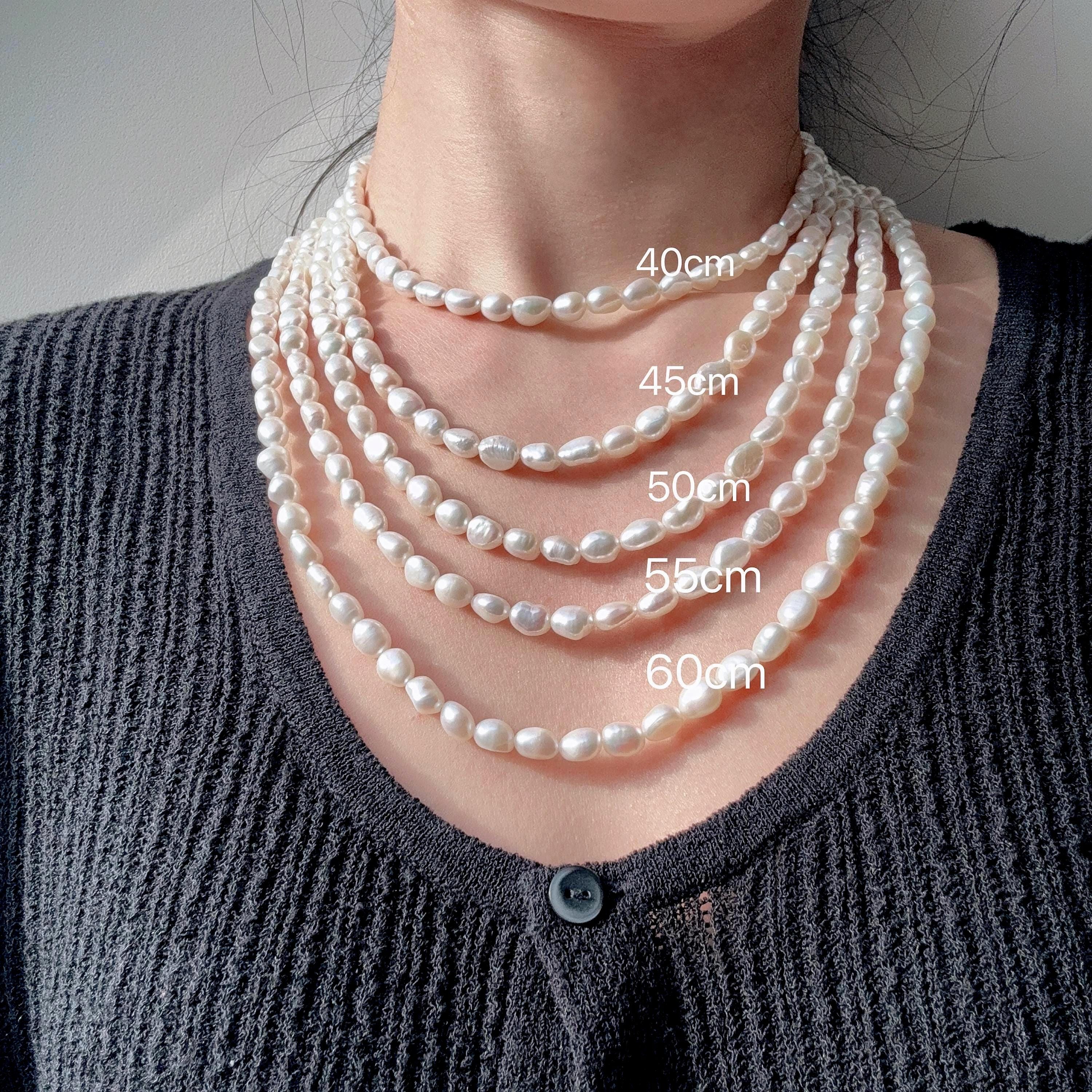 Collier Ras Du Cou En Perles De Nacre Blanche - Alternance Ronde/baroque, Sans Métal, Pierre Naturelle, Neuf Sans Emballage