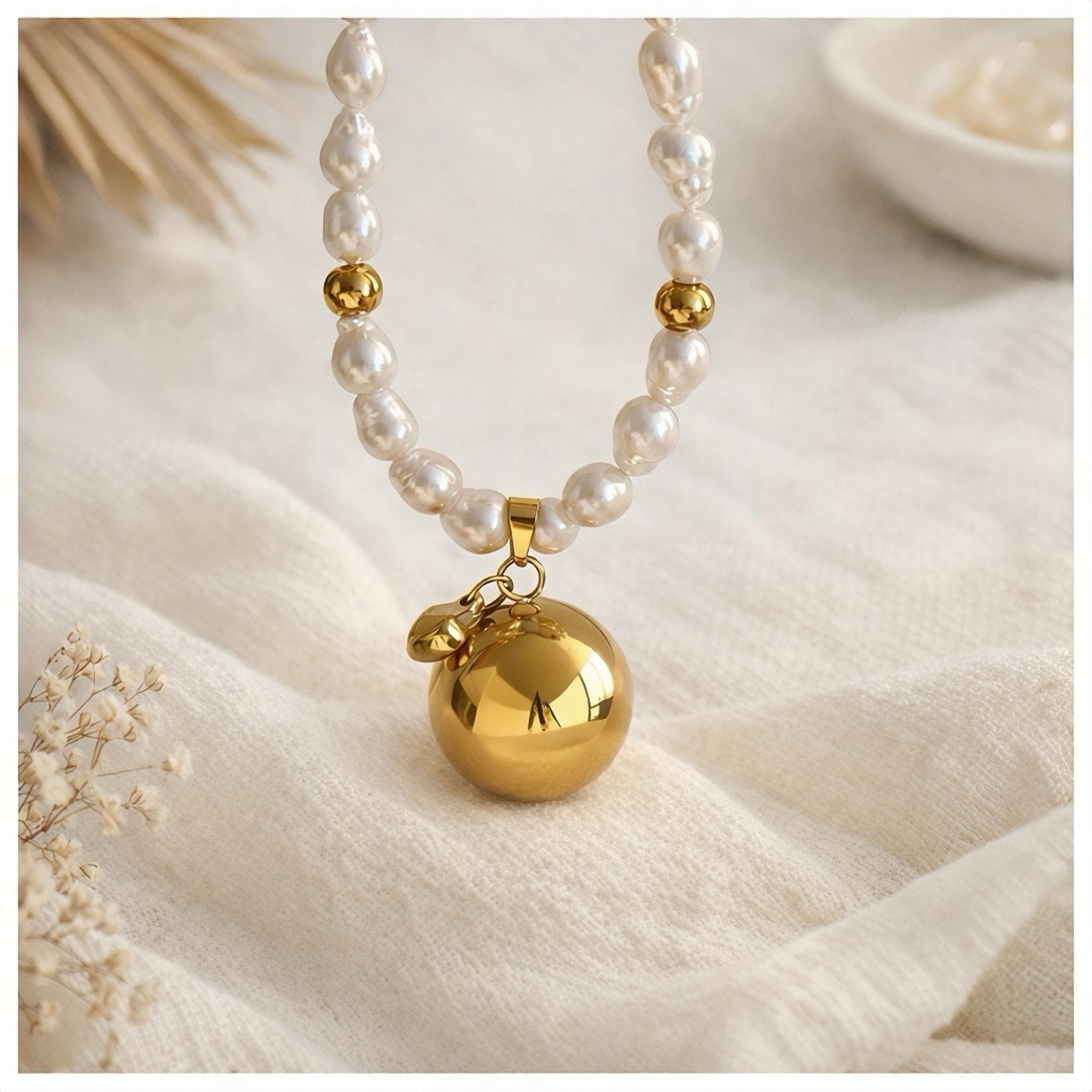 Bola de grossesse Collier bijoux avec pierre Bola - Argenté