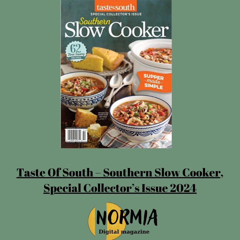 Taste of South Southern Slow Cooker, Special Collectors Issue 2024 Etsy