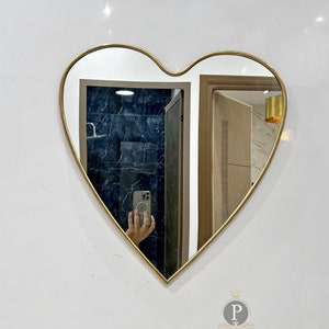Heart Shaped Wall Mirror, Heart Wall Mirror Decor, Decorative Heart Mirror, Boho Wall Mirror, Love Mirror, Valentines Day Mirror Gift Ideas