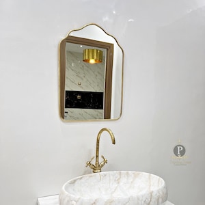 Arch Mirror, Big Mirror, Handmade Mirror, Berber Mirror, Unique brass Mirror, Wall Mirror, Hall Mirror, Vanity Mirror Gift girl birthday