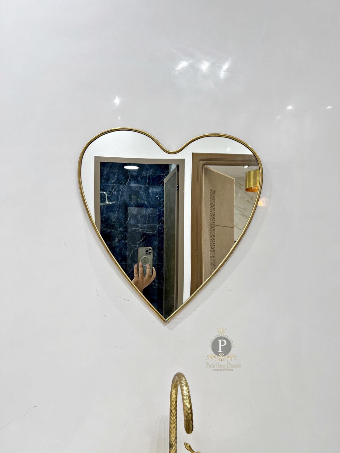 Heart Shaped Wall Mirror, Heart Wall Mirror Decor, Decorative Heart ...