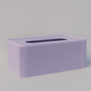 Minimalist Ribbed 3D Printed Tissue Box – Modern & Sleek Home Décor