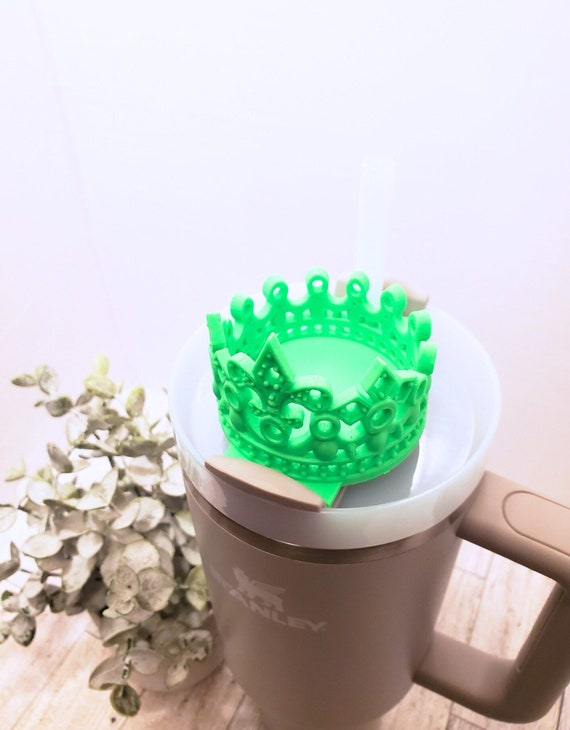 Neon Green Queen Crown Tumbler Tag