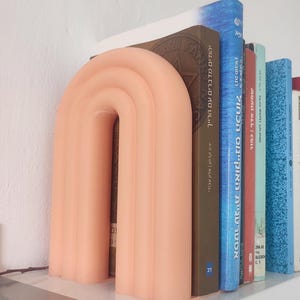 Rainbow Bookends – Modern Arch Book Holders in Multiple Colors | Decor for Home, Nursery, or Office | Set of 2