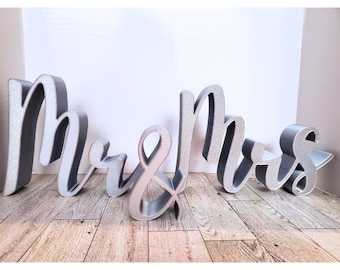 Mr & Mrs Table Sign Or Wall Decor, For Weddings, Parties, and Events