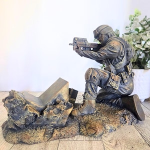 Military Combat Game Controller Holder: Xbox, PS5, Switch - Detailed & Painted