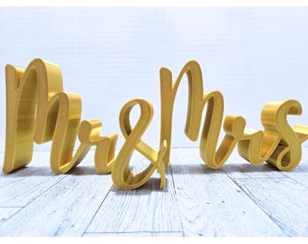 Mr & Mrs Table Sign Or Wall Decor, For Weddings, Parties, and Events
