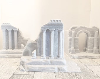 Ancient Ruins Bookends, Roman Empire Ruins, Greek Ruins, Bookend Decor for Shelves