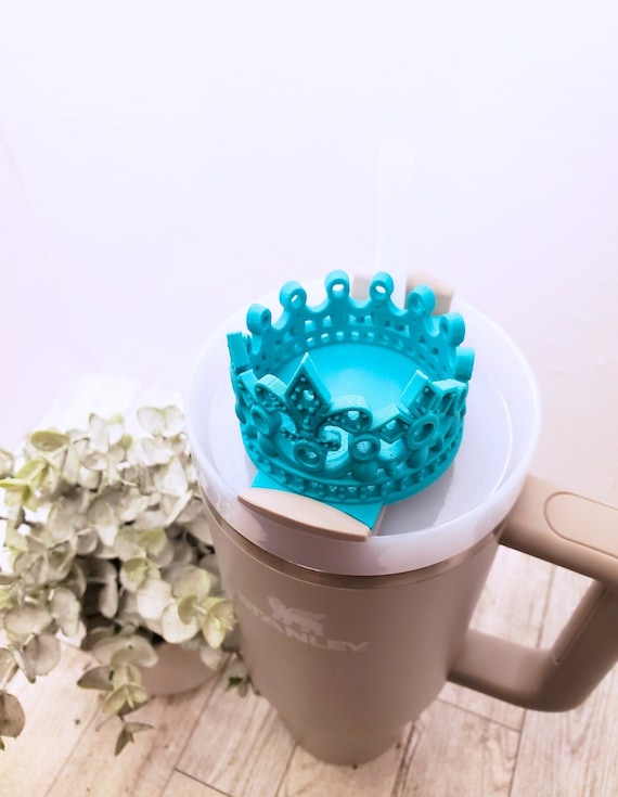 Teal Queen Crown Tumbler Tag