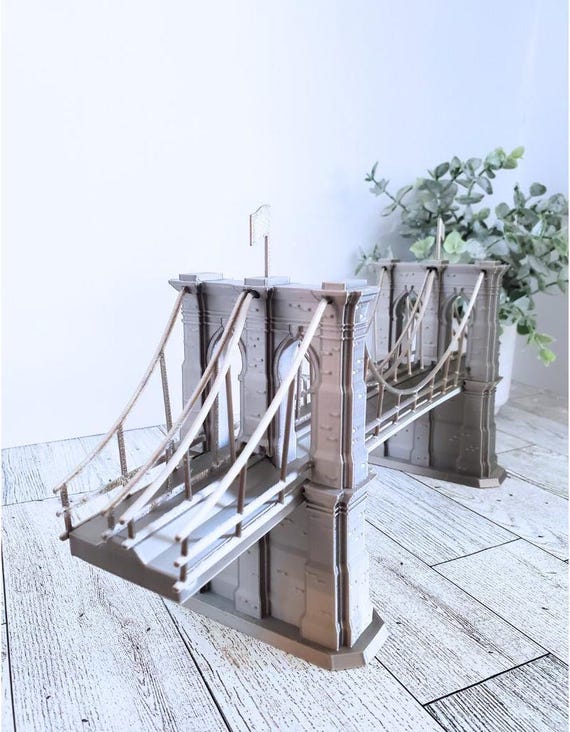 3D Printed Brooklyn Bridge Model, New York Decor, Variety of