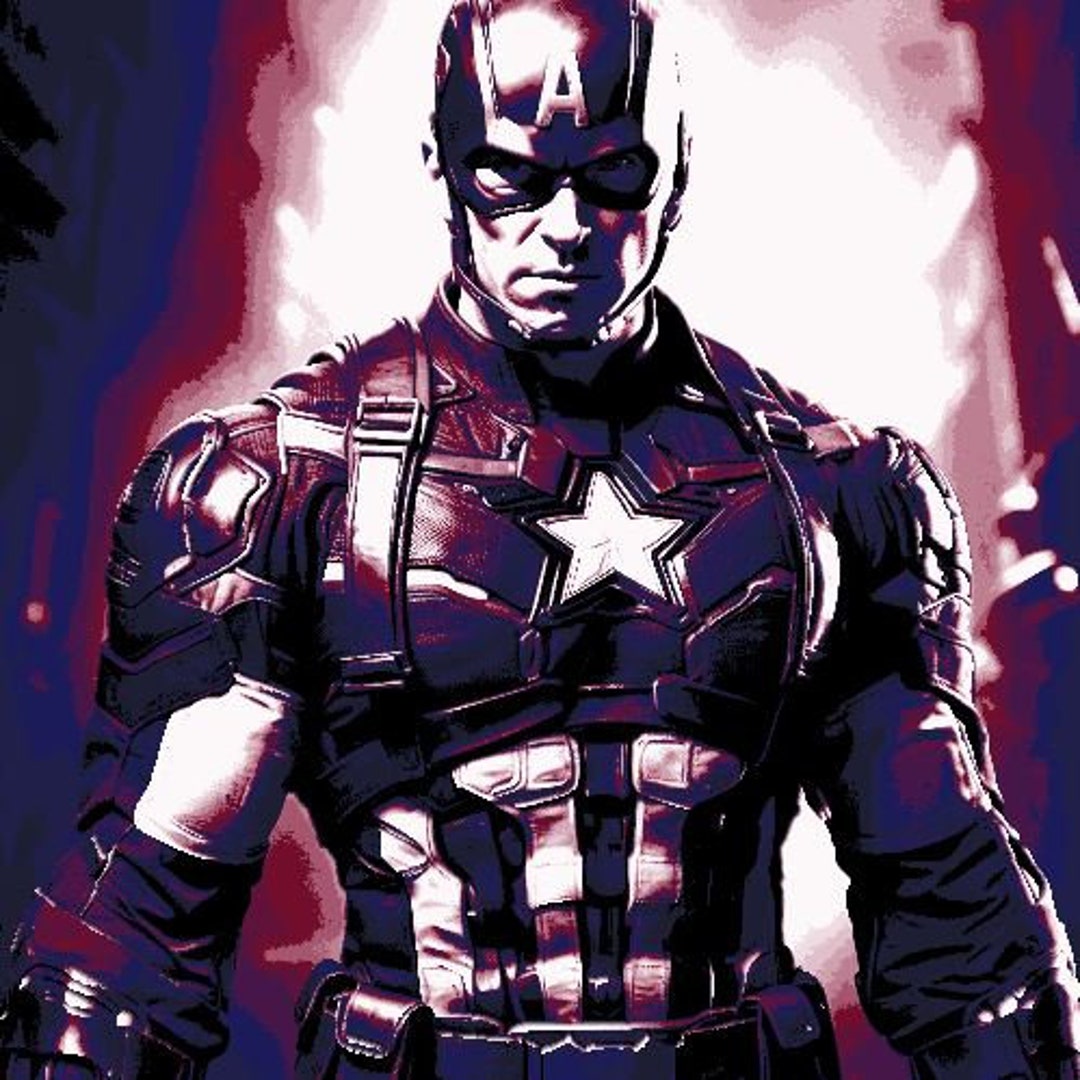 Captain America 3D Printed Wall Art 200mm X 200mm Etsy