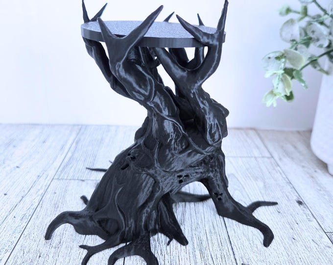 Creepy Black Tree Candle Holder – Spooky Gothic Halloween Decor, Haunted House Decor