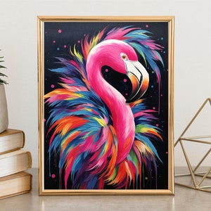 Pink Flamingo Poster, Wall decor, Animal Decor, Flamingo Wall Art, Wall Hanging, Nursery Decor, Children Room Decor, Unique wall art
