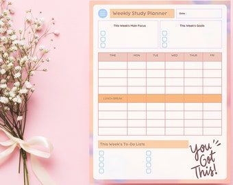 Digital Planner, Printable Planner, Study Planner, Daily Planner ...