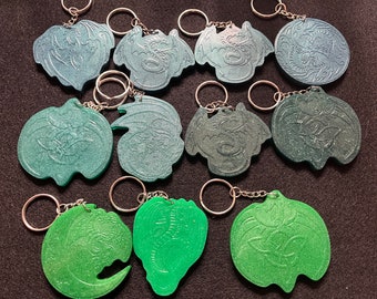 Resin dragon keyring