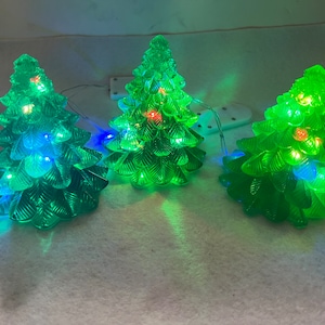 Light up resin Christmas tree