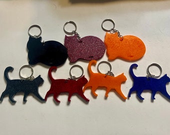 Resin Cat Keychain (standing or loaf pose)
