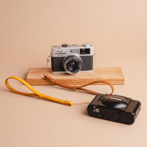 Dragonne fine en cuir pour photographes, fine, visez et déclenchez, compacte, argentique