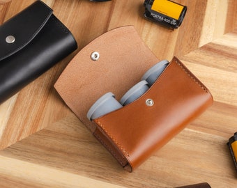 Leather Film Holder Pouch for 35mm Film, Photography Camera Accessories Bag Case