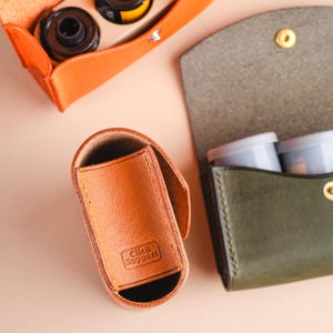 Leather 35mm Film Case Holder Pouch, Photography Camera Accessories Bag for Photographers image 5