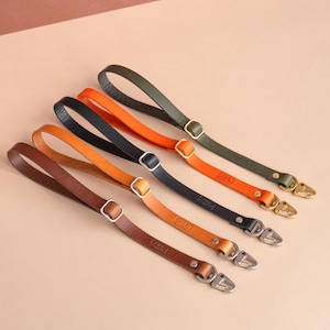 Leather Camera Wrist Strap, Adjustable Length with Quick Release
