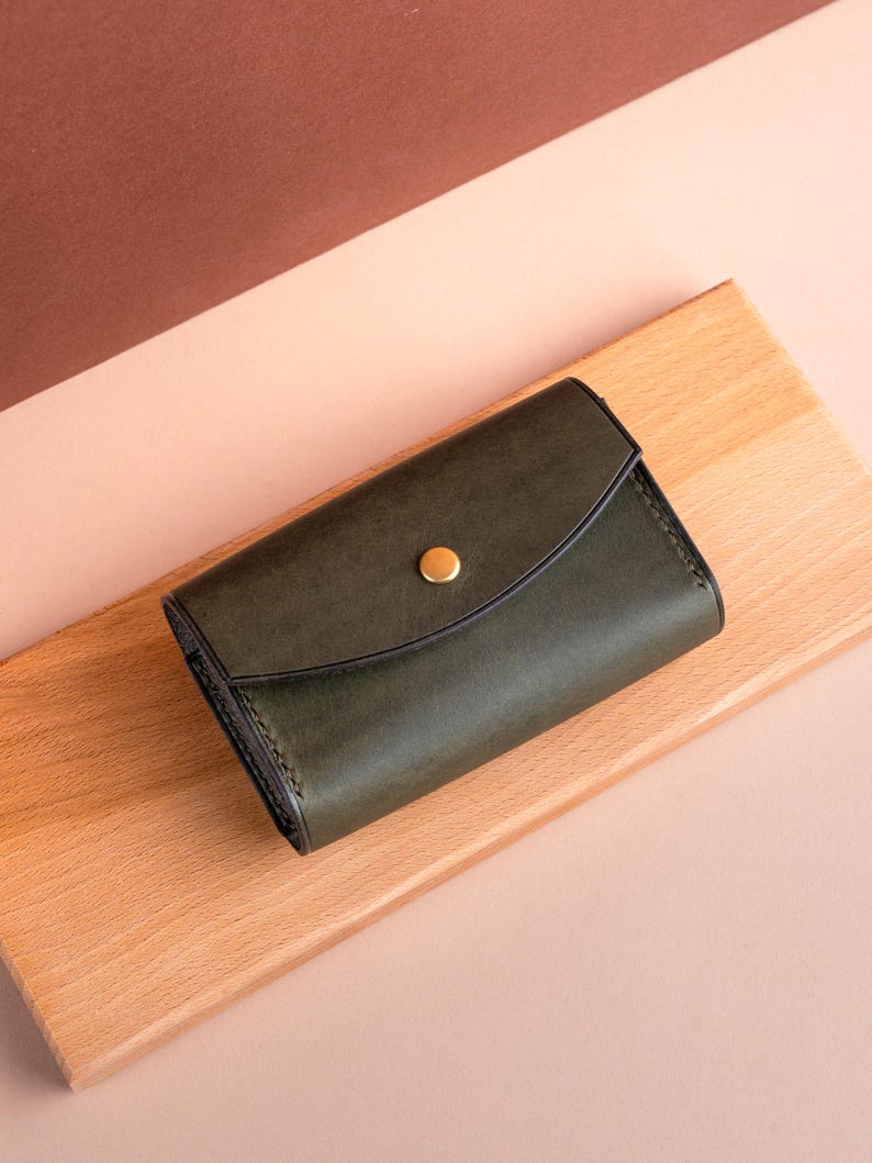 Leather 35mm Film Case Holder Pouch, Photography Camera Accessories Bag for Photographers Olive