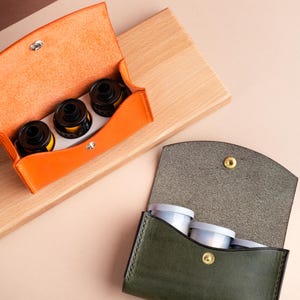Leather 35mm Film Case Holder Pouch, Photography Camera Accessories Bag for Photographers image 4