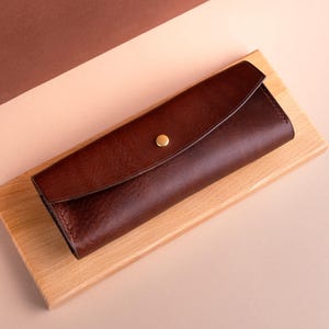 Leather 35mm Film Case Holder Pouch, Photography Camera Accessories Bag for Photographers Dark Brown