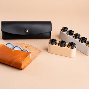 Leather 35mm Film Case Holder Pouch, Photography Camera Accessories Bag for Photographers image 3