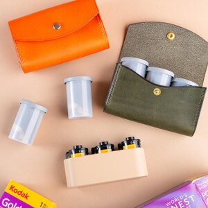 Leather 35mm Film Case Holder Pouch, Photography Camera Accessories Bag for Photographers image 12