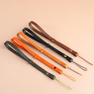 Correa de muñeca de cuero delgada para cámara de fotógrafos, delgada, compacta, para apuntar y disparar, para película