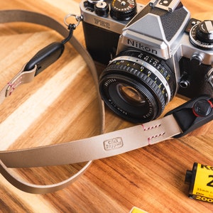 Fixed Length Leather Camera Strap with Peak Design Anchors Quick Connectors, Hand Stitched, Custom image 5