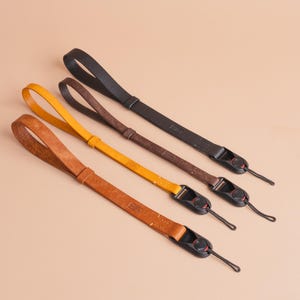 Leather Camera Wrist Strap with Peak Design Anchors, Quick Release, Film Photography, Photographer Accessories