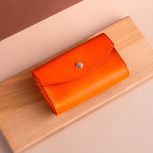Leather 35mm Film Case Holder Pouch, Photography Camera Accessories Bag for Photographers Orange