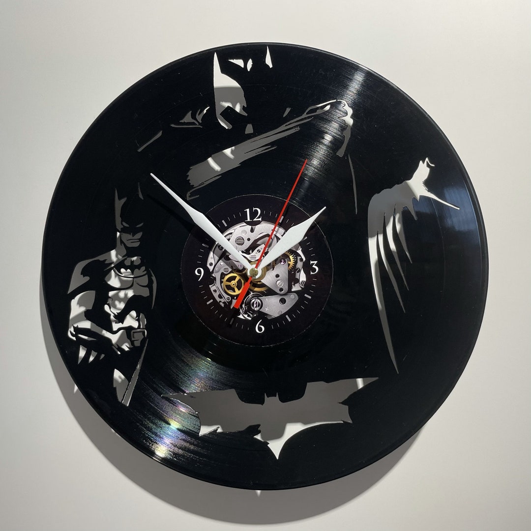 Superhero Vinyl Record Wall Clock Comics Legend Dark Knight Etsy