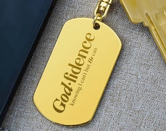 God Fidence Personalized Keychain Gift For Christian Inspirational Gifts For Baptism Gift For Graduation Gift For Birthday Religious Gifts