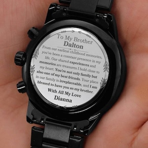 Zu meinem Bruder Uhr Geschenk für Bruder personalisierte Uhr von Schwester zu Bruder Geburtstagsgeschenk für Abschlussgeschenk für Weihnachtsgeschenke