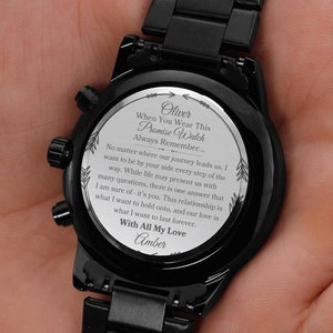 Versprechen Uhr für Freund Personalisierte Uhr Geschenk für Freund Valentinstag Geschenk für zukünftige Ehemann Uhr Geburtstagsgeschenke für Freund