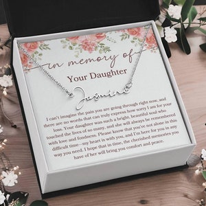 Loss Of Daughter Personalized Name Necklace Gift For In Memory Of Daughter Memory Keepsake For Mom For Losing Daughter Remembrance Gift