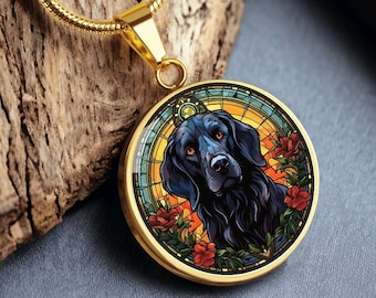 Long Haired Black Labrador Personalized Pendant Necklace For Pet Owner Memorial Keepsake Gift For Dog Loss Sympathy Jewelry Black Lab Loss