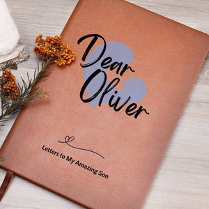 Cartas a mi hijo Diario de cuero personalizado Regalo de mamá a hijo Recuerdo de memoria Regalos de diario Querido hijo Regalo de baby shower para regalo de nueva mamá